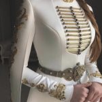 This wedding dress designed by Leila Khashagulgova