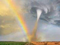 When a tornado and rainbow meet