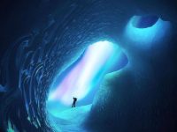 Ice cap in Iceland, Vatnajokull Glacier.