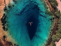 This 150m (490 feet) deep karst spring is nature's blue eye in Izvor Cetine near Cetina, Croatia