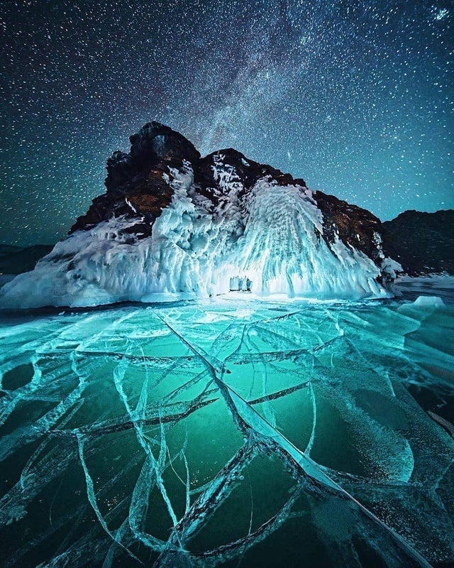 Stunning ice textures of Lake Baikal, Siberia
