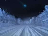 Comet Leonard in the frigid Canadian night.