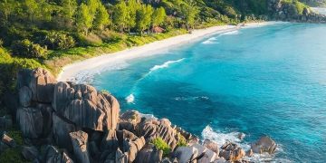 A stunning beach in Seychelles