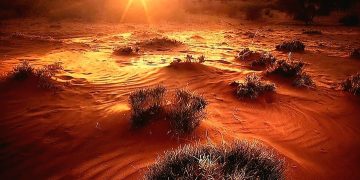 Sunset over Namibia