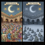 مساجد ممتلئة في رمضان ومساجد فارغة بعده.