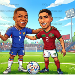 كاريكاتير يصور مباراة المغرب وفرنسا في ربع نهائي كأس العالم 2026، ويبرز كيف يحاول التحريض على مواقع التواصل إشعال التوتر بين الجماهير، بينما تبقى الروح الرياضية والاحترام خارج الملعب.