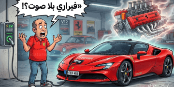 كاركتير ساخر عن تحول فيراري إلى السيارات الكهربائية وعشاق صوت المحرك التقليدي